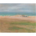 JOAQUÍN SÁENZ (Seville, 1931-2017)."Bateles Beach". 1987.Oil on canvas.Signed and dated in the lower