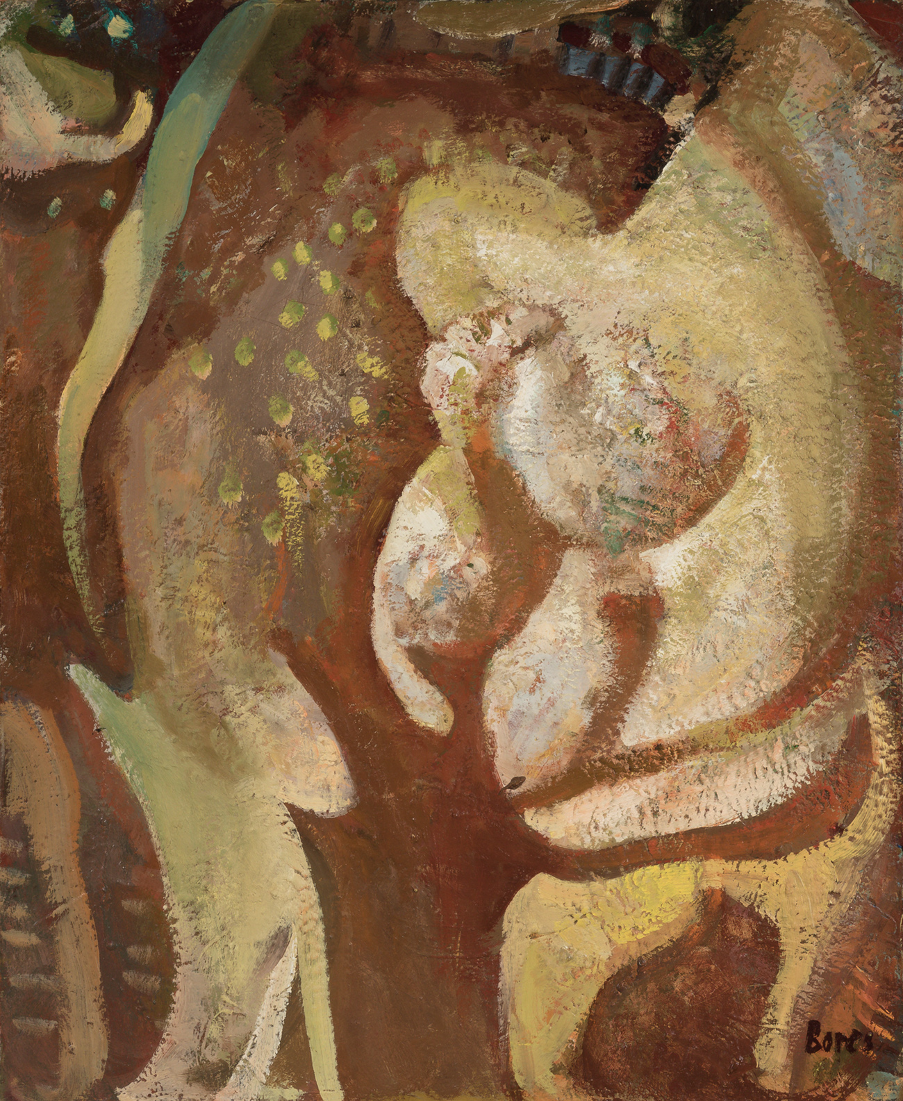 FRANCISCO BORES LÓPEZ (Madrid, 1898 - Paris, 1972)."L' Arbre", 1966.Oil on canvas.Signed in the