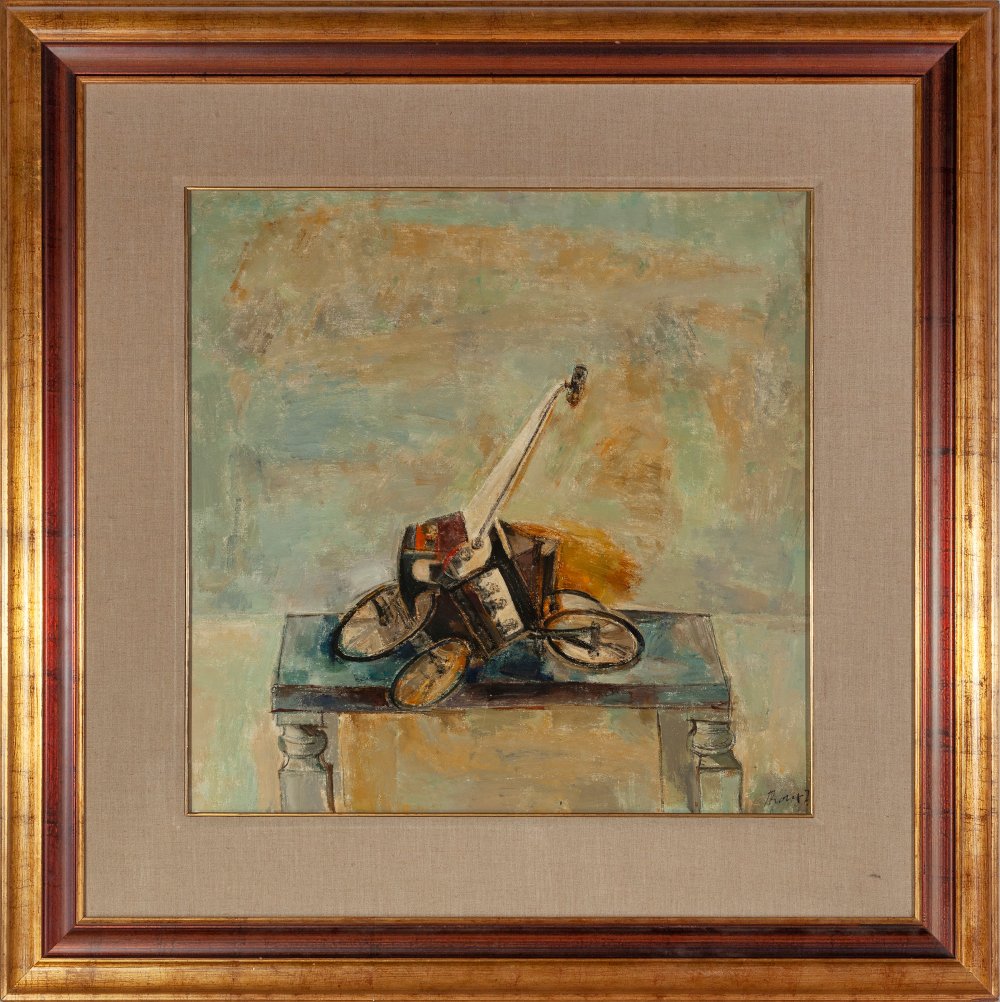 GUILLERMO ROUX (Buenos Aires, 1929-2021) ."The cart".Oil on canvas.Signed in the lower right - Image 6 of 6