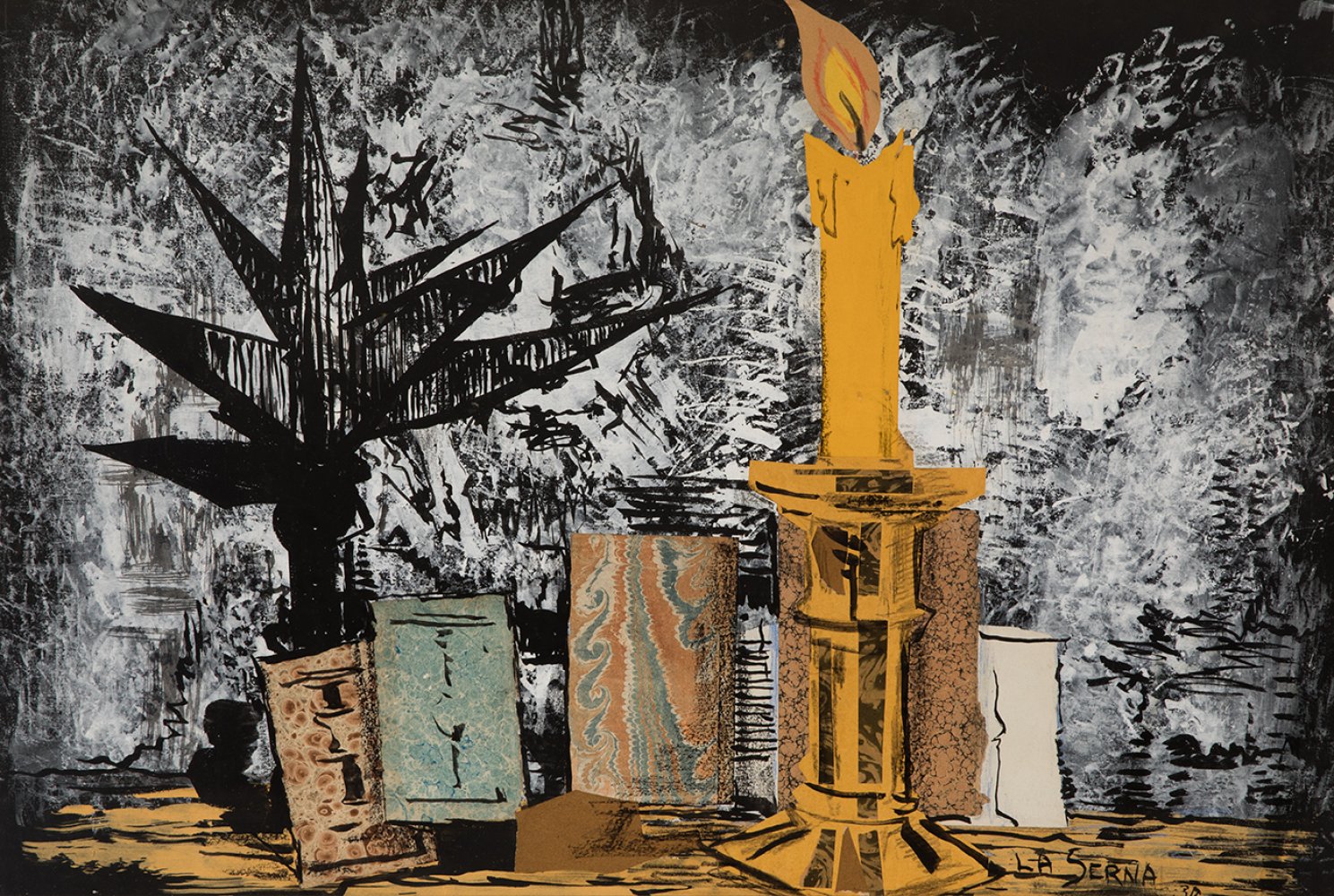 ISMAEL GONZÁLEZ DE LA SERNA (Guadix, Granada, 1898 - Paris, 1968).Untitled, 1930.Mixed media (