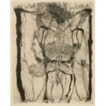 Anonymous 20th century.Untitled.Etching on paper.It presents damages and wrinkles on the paper.