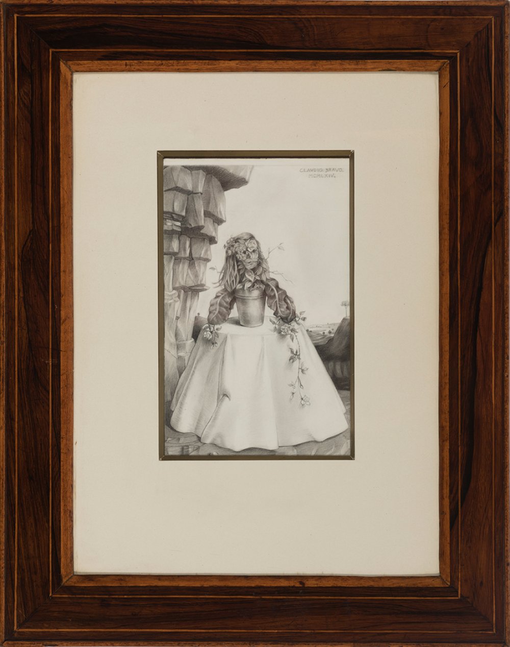 CLAUDIO BRAVO CAMUS (Valparaiso 1936 - Taroudant, Morocco 2011)."Menina", 1964.Pencil on paper. - Image 2 of 4