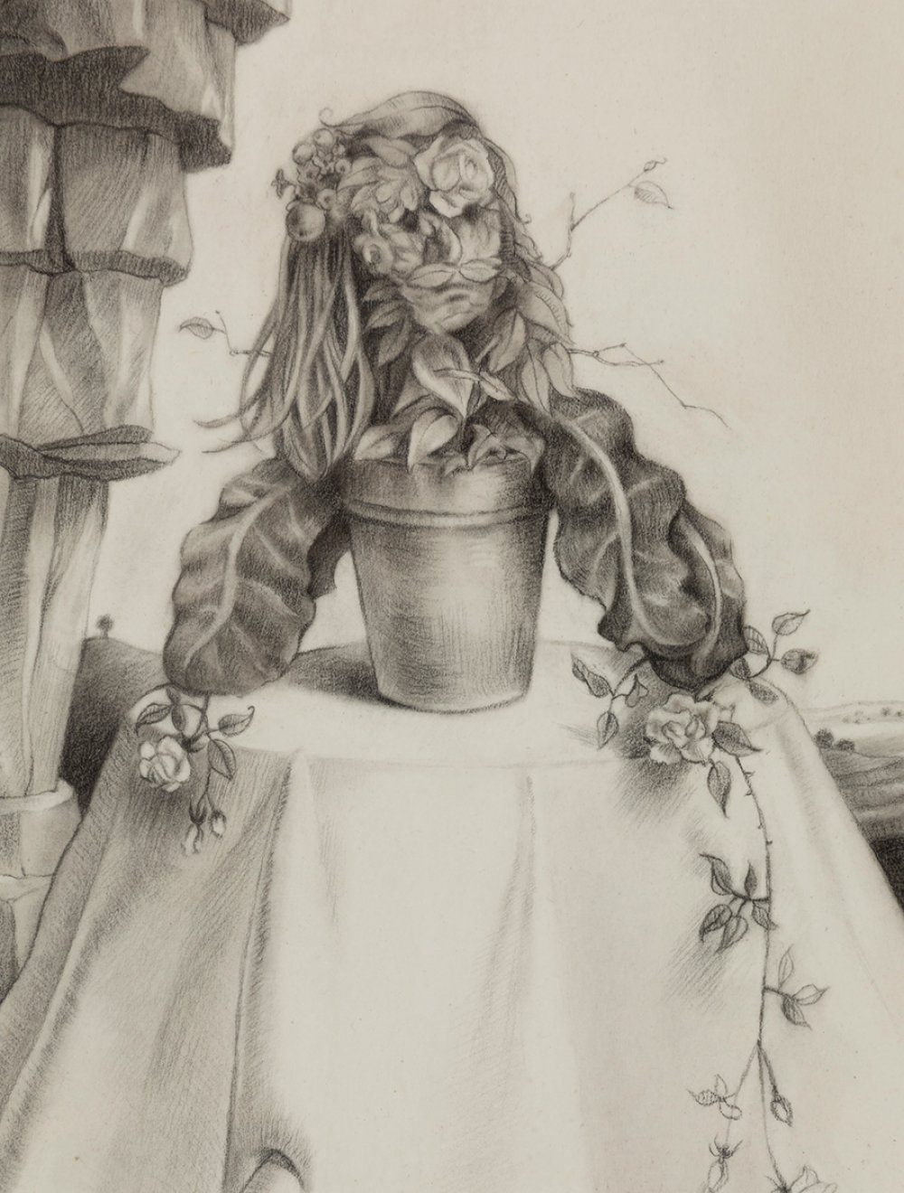 CLAUDIO BRAVO CAMUS (Valparaiso 1936 - Taroudant, Morocco 2011)."Menina", 1964.Pencil on paper. - Image 4 of 4