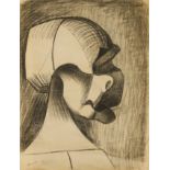 LUIS FERNÁNDEZ LÓPEZ (Oviedo, 1900- Paris, 1973)."Figura", 1939.Charcoal on paper.Slight damage to