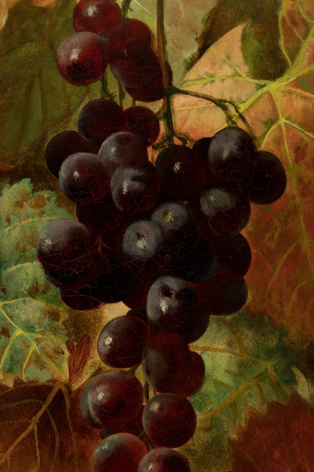 JOSÉ MIRABENT GATELL (Barcelona, 1831 - 1899)."Clusters of Grapes in a Truncheon".Oil on panel. - Image 4 of 7