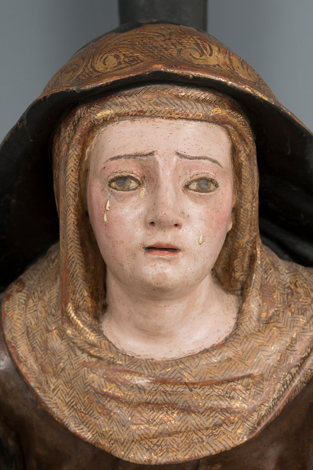 Brazilian school of the 18th century."Pietà".Carved and polychrome wood.Provenance: private - Image 7 of 7