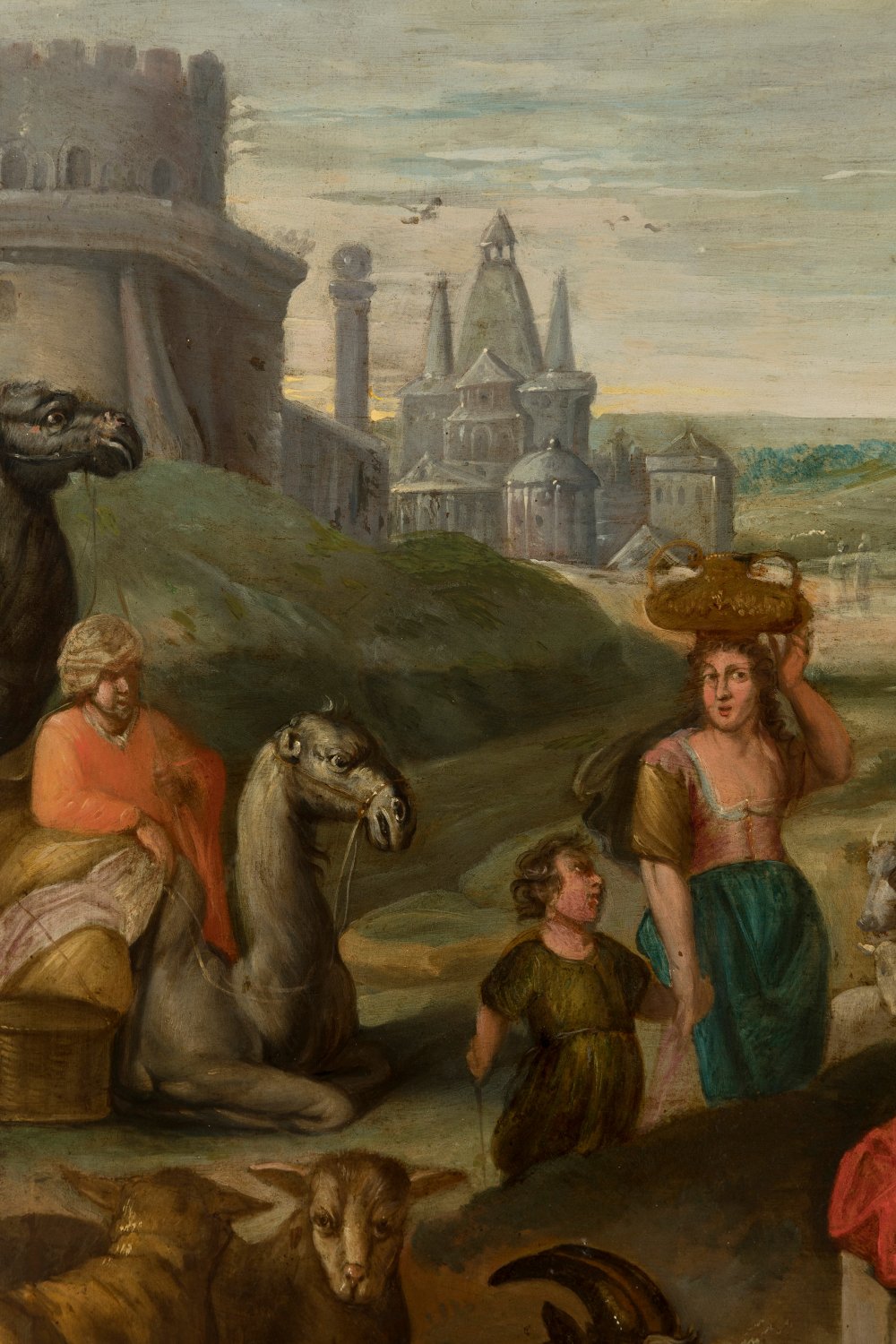 Flemish school of the second third of the 17th century."Rachel at the well".Oil on copper. - Image 4 of 6