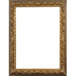 Frame; Italy, 17th century and later.Carved and gilded wood.Restorations.It has signs of woodworm.
