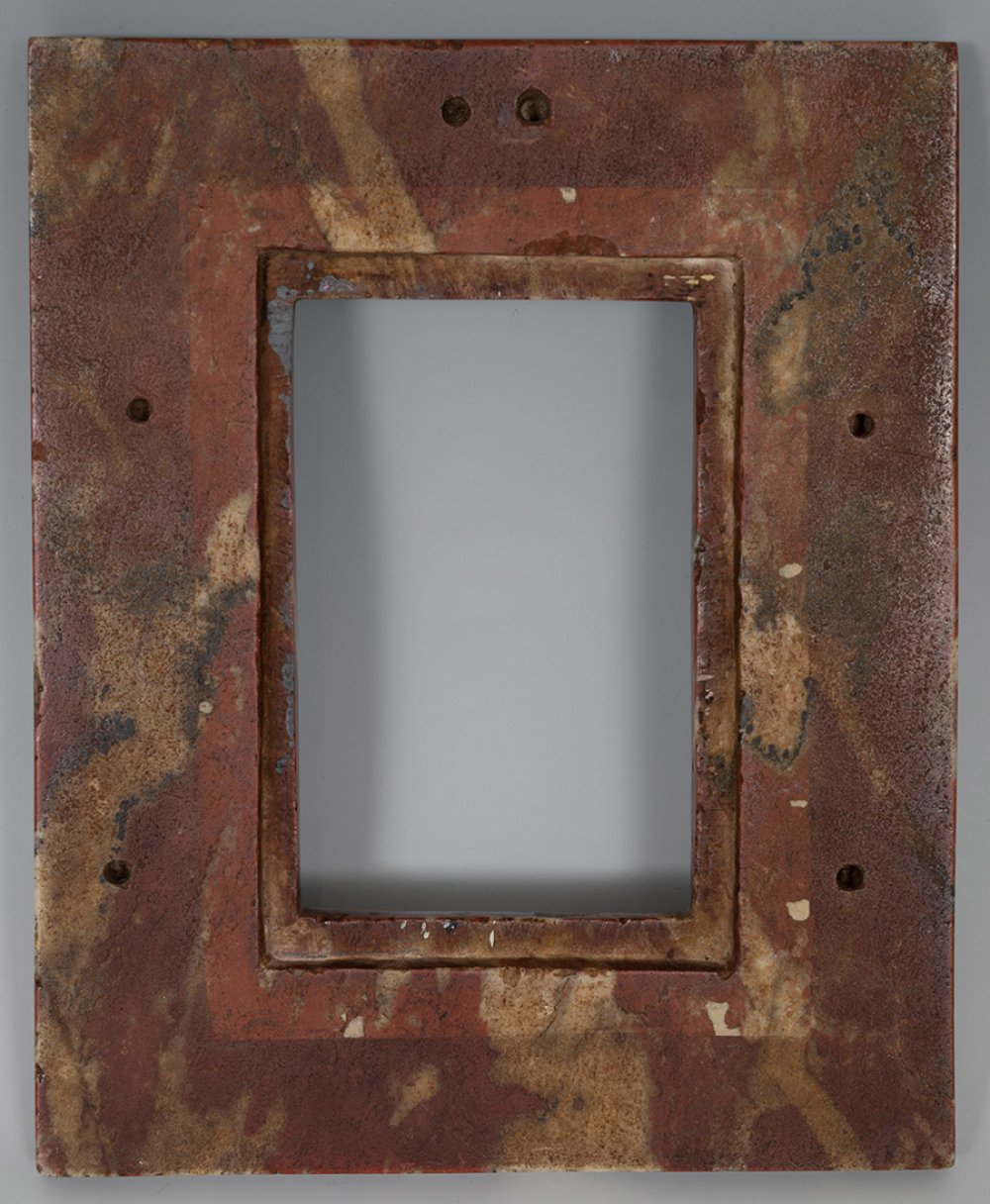 Frame; 19th century.Red marble.Provenance: private collection conceived since the 1970s between - Image 4 of 4