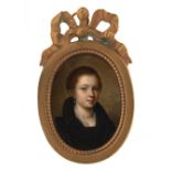 Dutch school; circa 1600."Portrait of a lady.Oil on copper.It has a gilt frame from the 19th