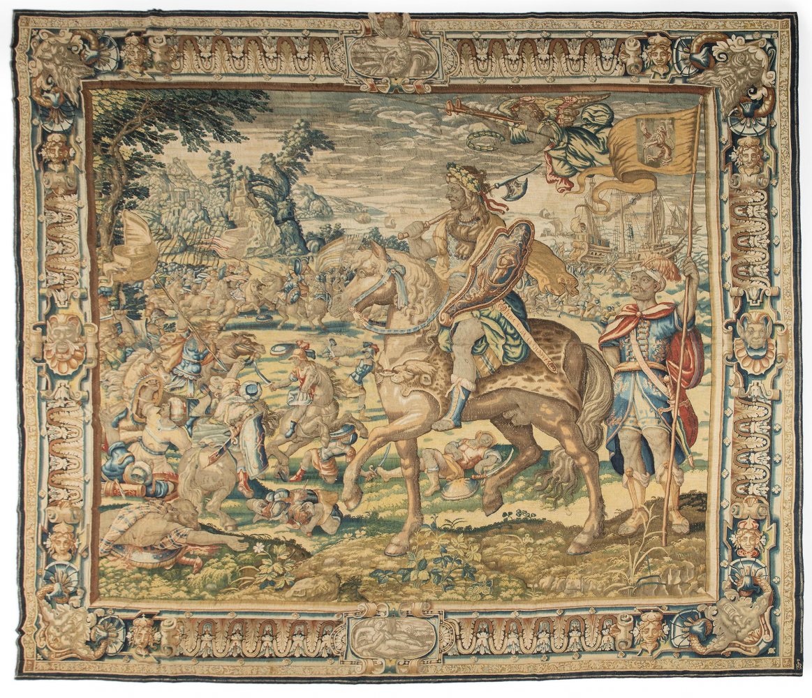 Tapestry. Brussels, second third of the 17th century.Wool.With slight restorations.Signed.