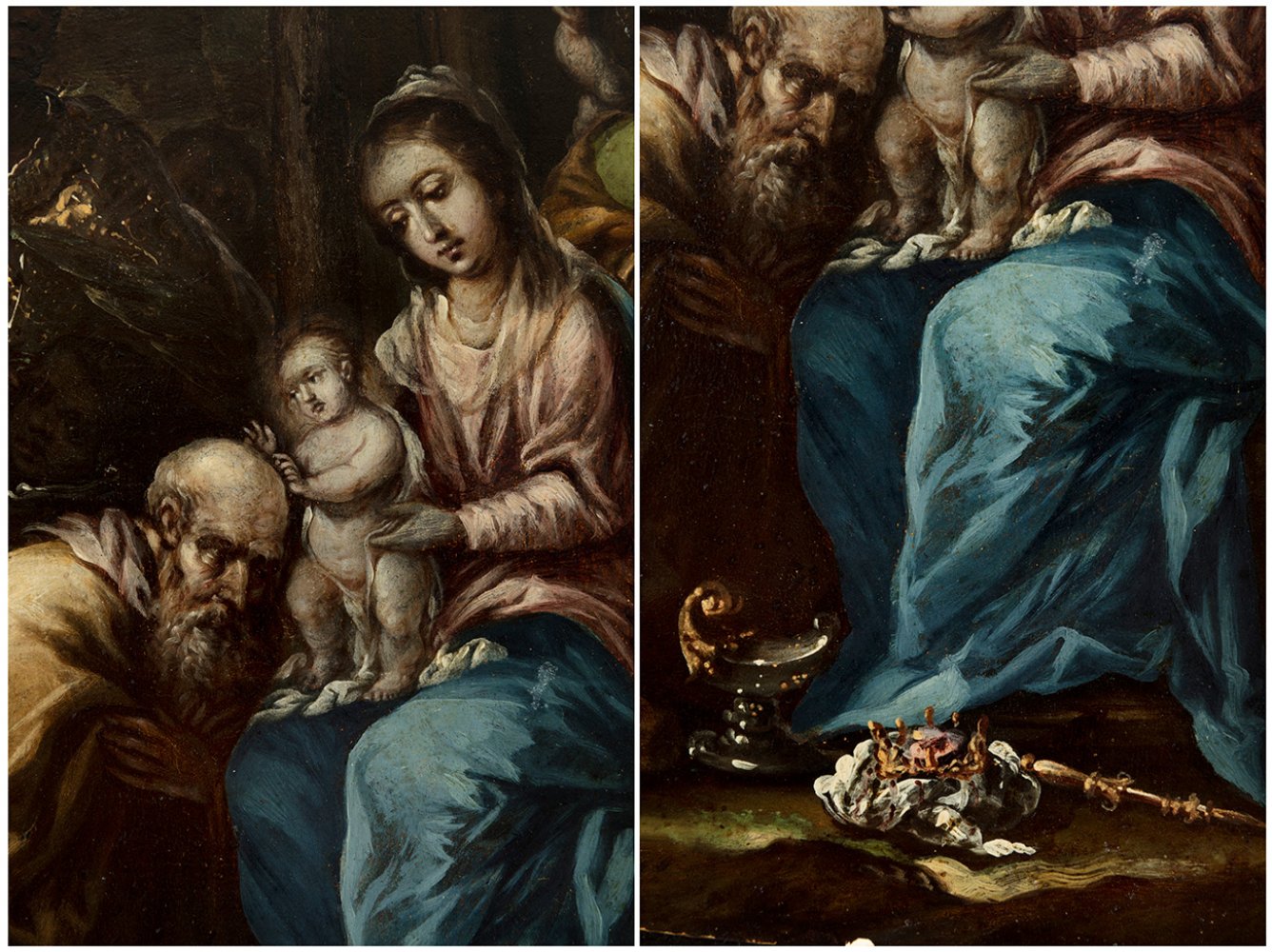 CRISTOBAL DE VILLALPANDO (Mexico City, circa 1649 - 1714). "Adoration of the Magi.Oil on panel. - Image 7 of 7