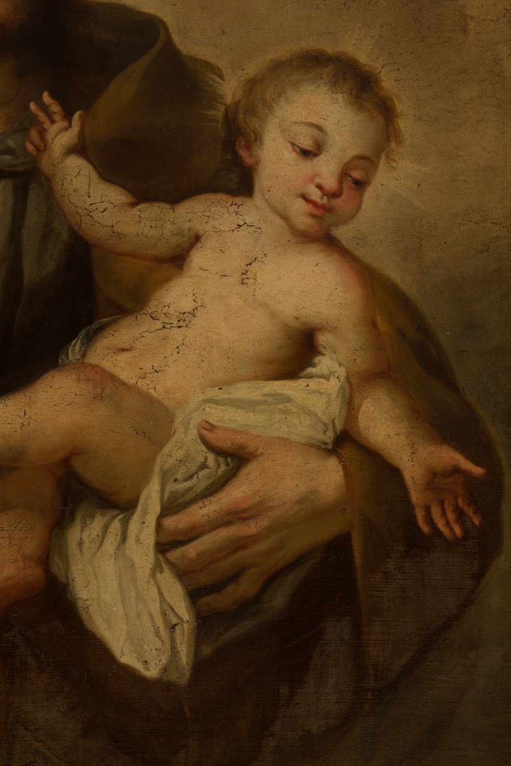 Valencian school of the second half of the 18th century."Saint Joseph with Child".Oil on canvas.It - Image 5 of 7