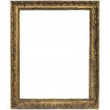 Frame; Spain, 17th century.Carved and gilded wood.Presents restorations.Provenance: private
