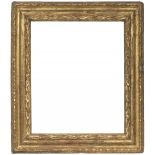 Frame; Italy, 17th century.Carved and gilded wood.With faults.Provenance: private collection