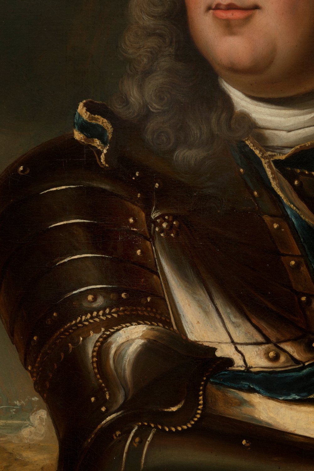 French school of the second quarter of the 18th century."Portrait of a soldier.Oil on canvas. - Image 3 of 7