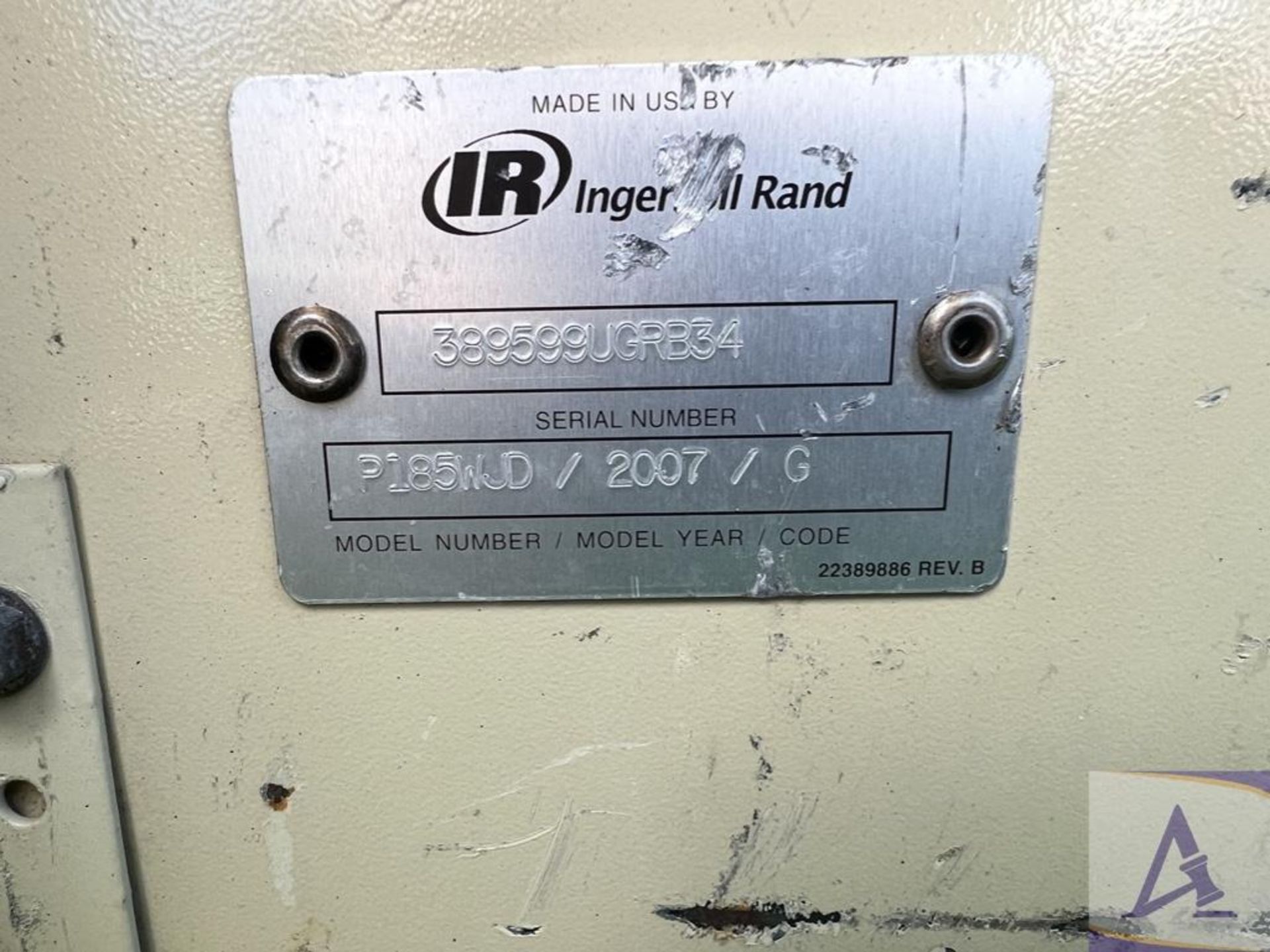 2007 Ingersoll Rand P185 Air Compressor - Image 17 of 17