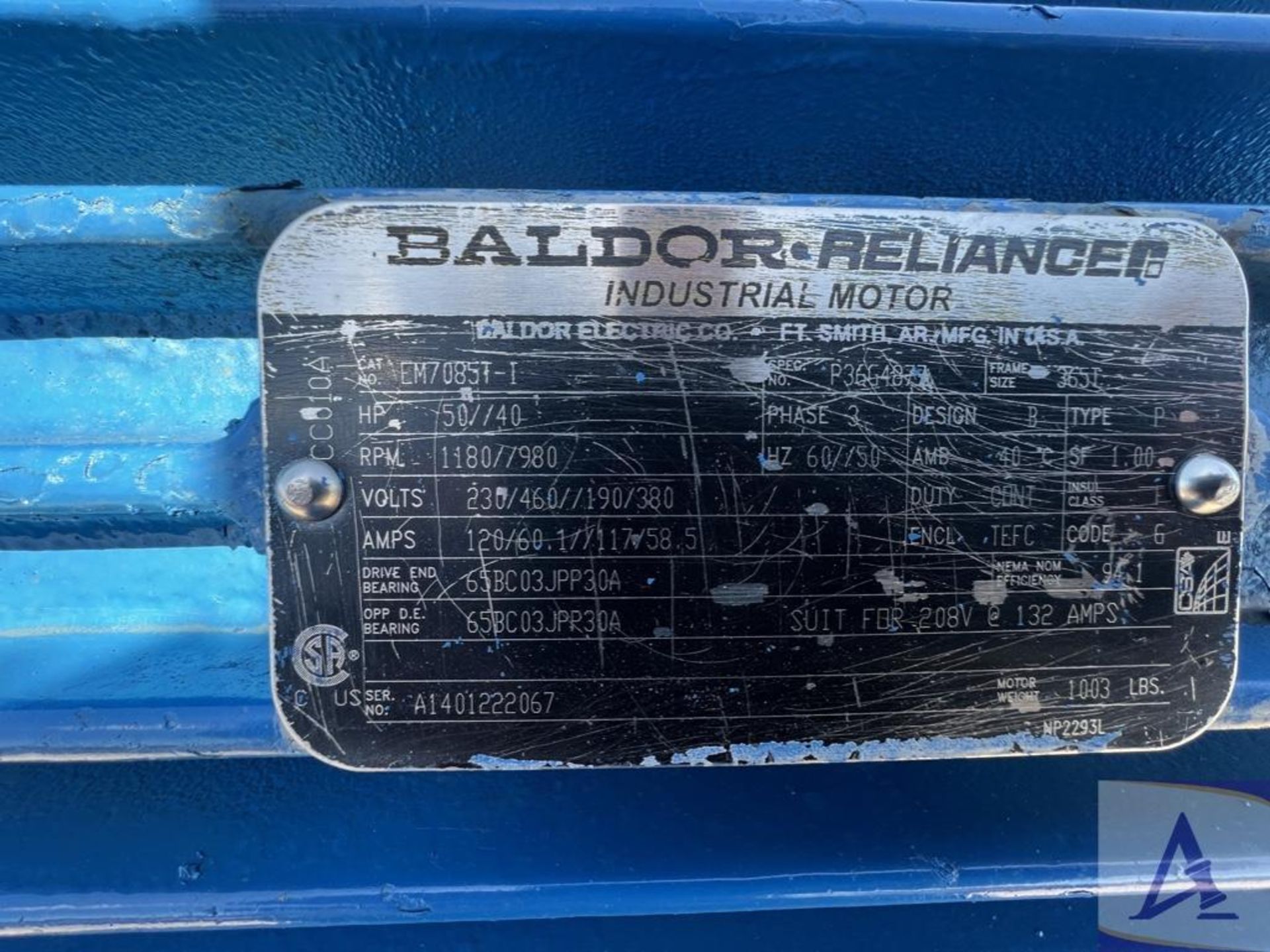 BALDOR 50HP Electric Motor - Image 16 of 18