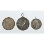 Münze & 2 Medaillen Drei Mark, 1911,