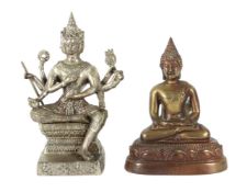 2 Buddhafiguren Indien, 2. Hälfte 20.