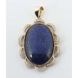 Lapis Lazuli Anhänger Gelbgold 750,