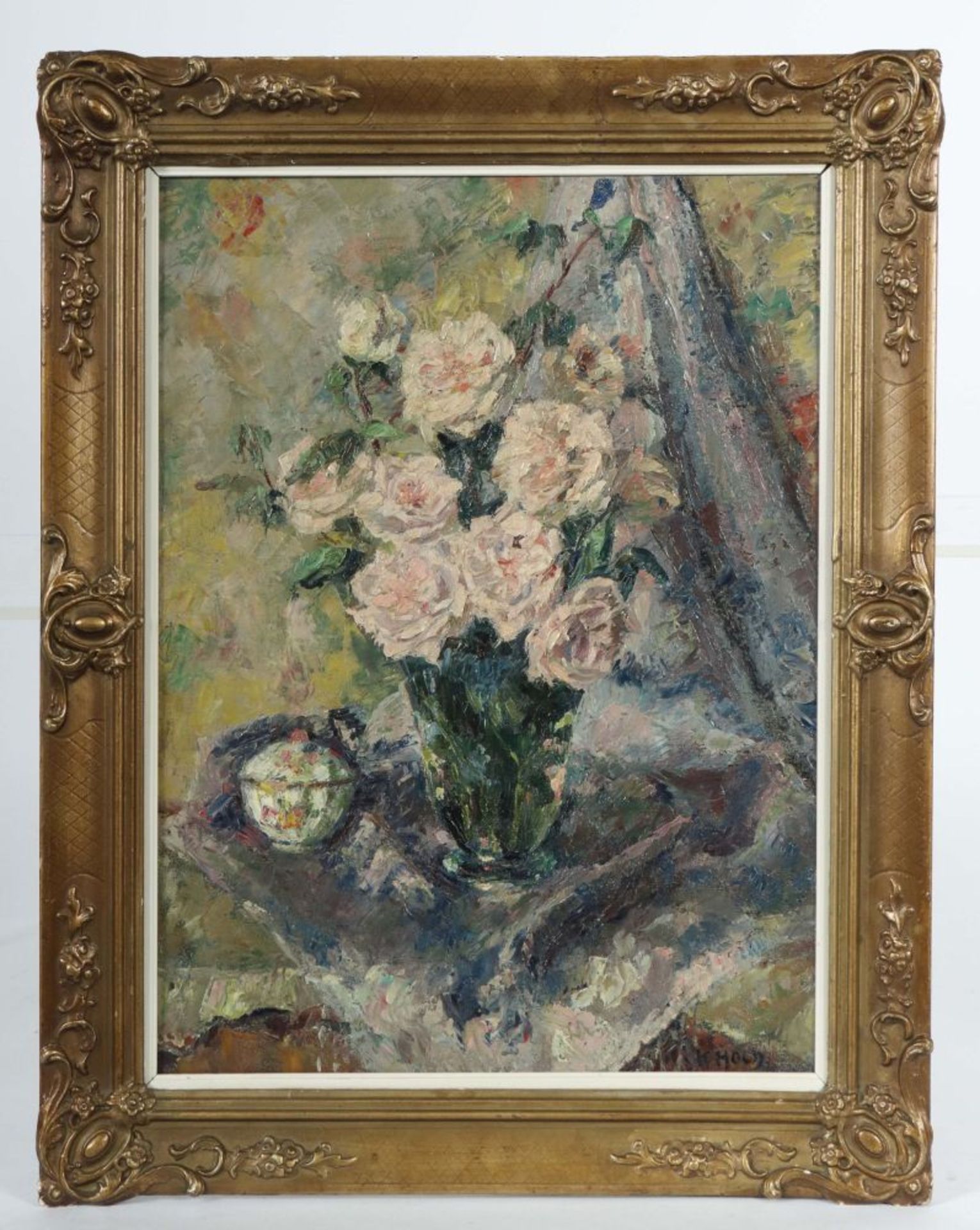 Maler des 19./20. Jh. "Weiße Rosen" in - Bild 2 aus 4