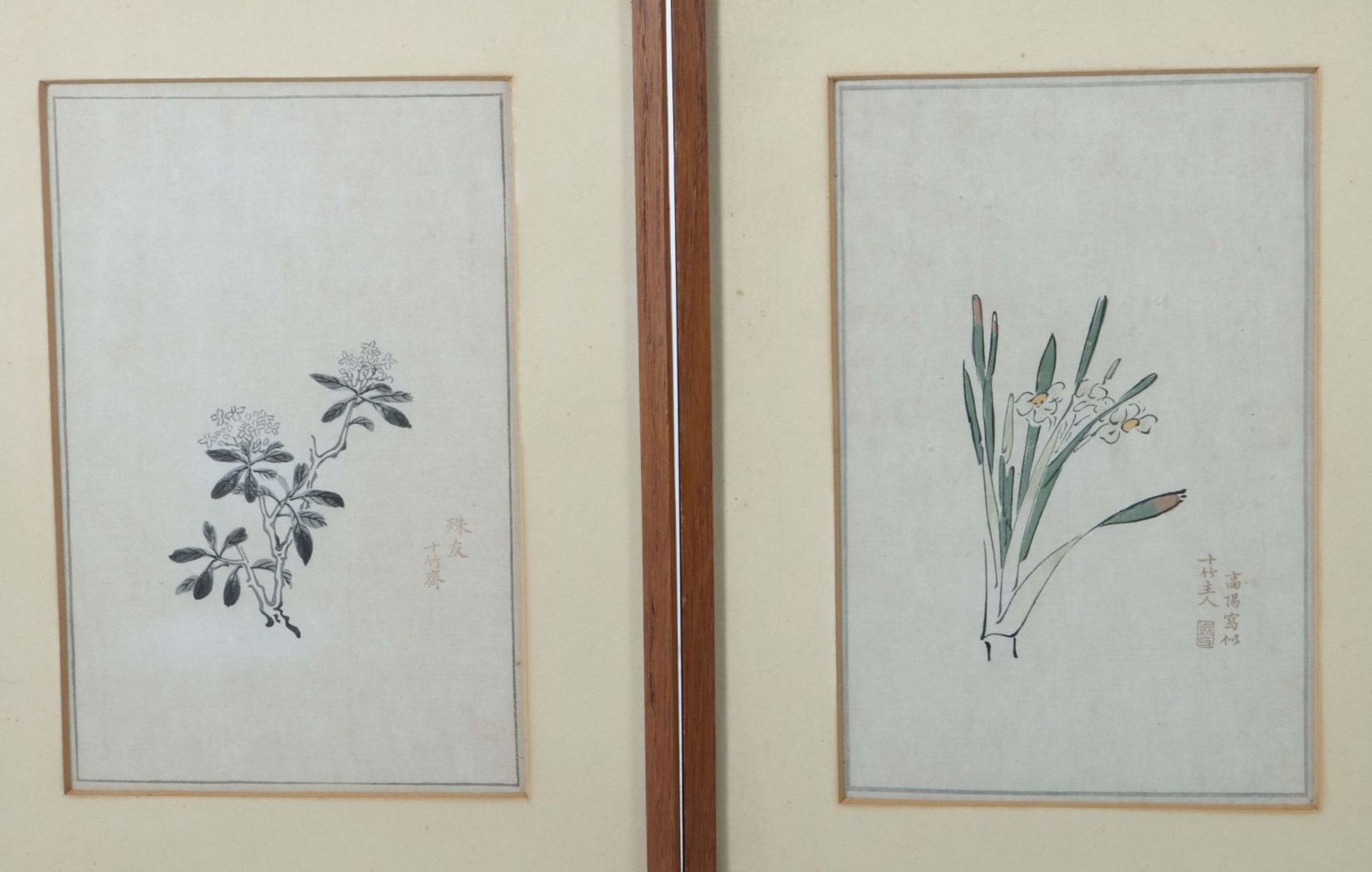 7 florale Holzschnitte Japan, 20. Jh., - Bild 3 aus 6