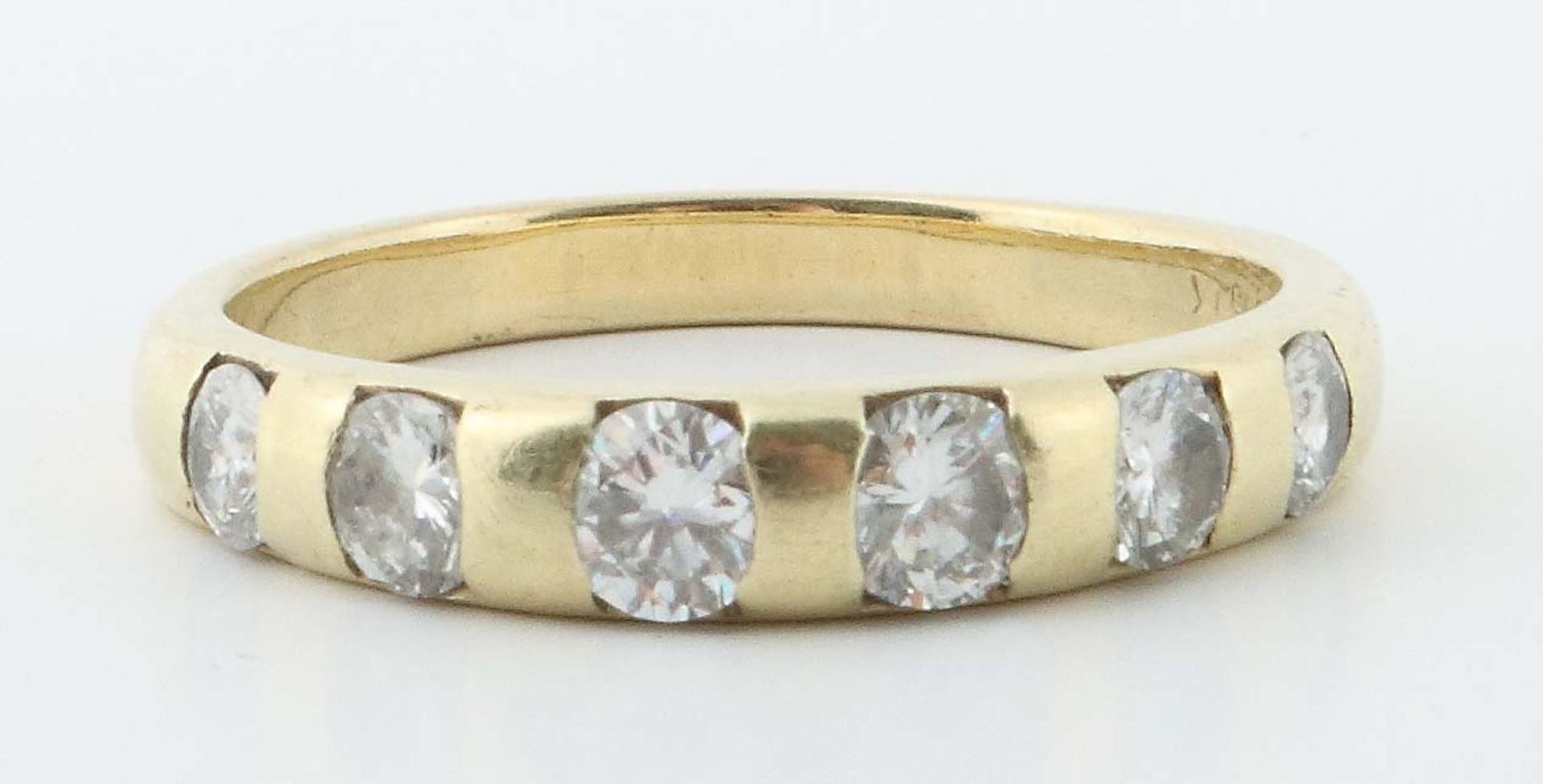 Brillantring Gelbgold 585, Ringschiene