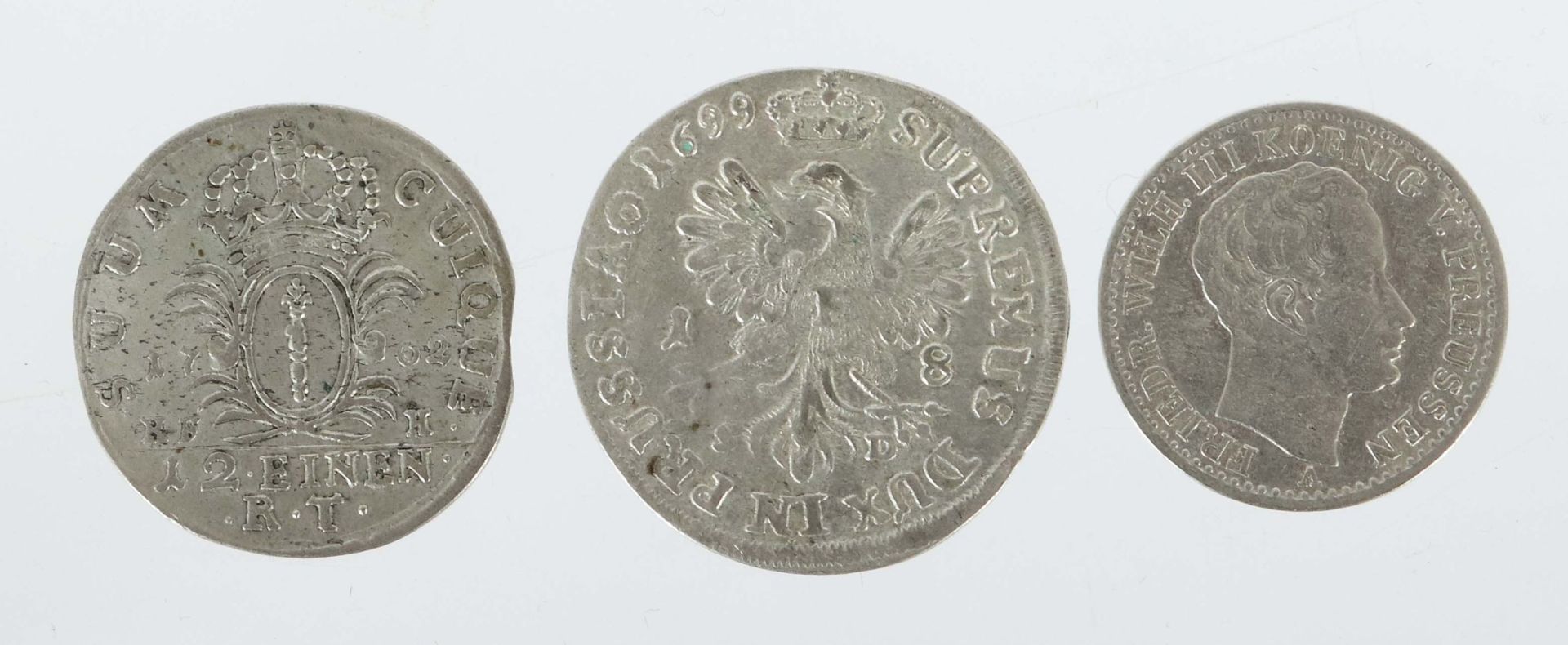 3 Münzen Brandenburg-Preussen 18