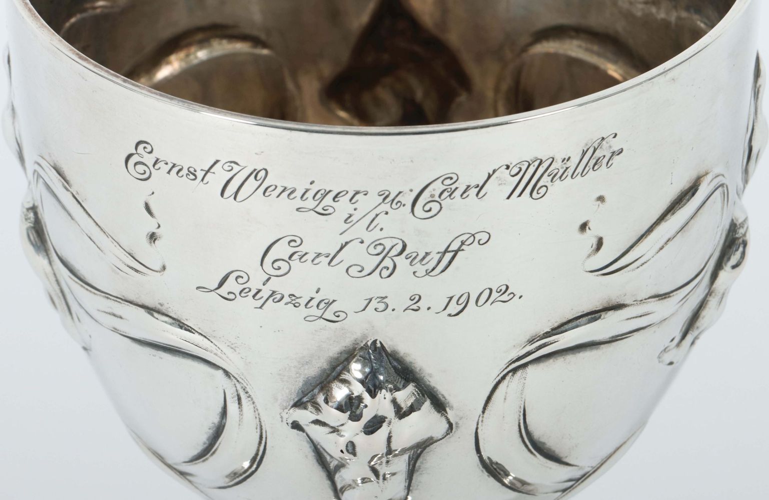 Jugendstil-Pokal Koch & Bergfeld, - Image 3 of 4