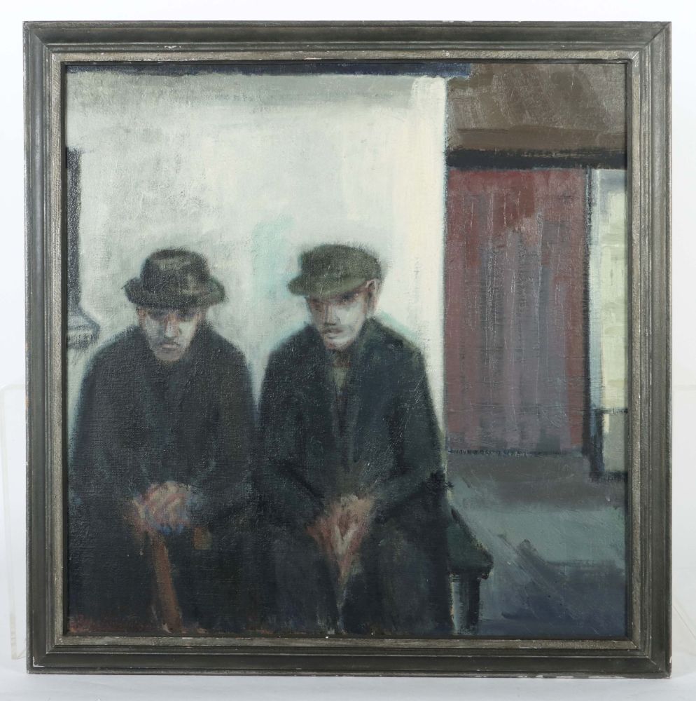 Maler des 20. Jh. "Zwei Herren auf der - Image 2 of 4