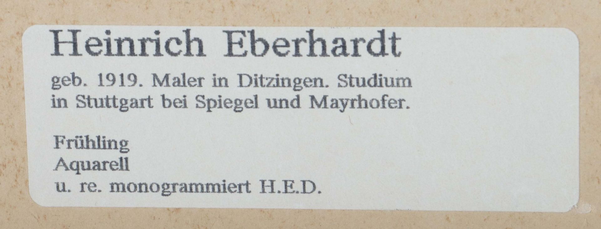 Eberhardt, Heinrich Ehningen 1919 - - Image 4 of 4