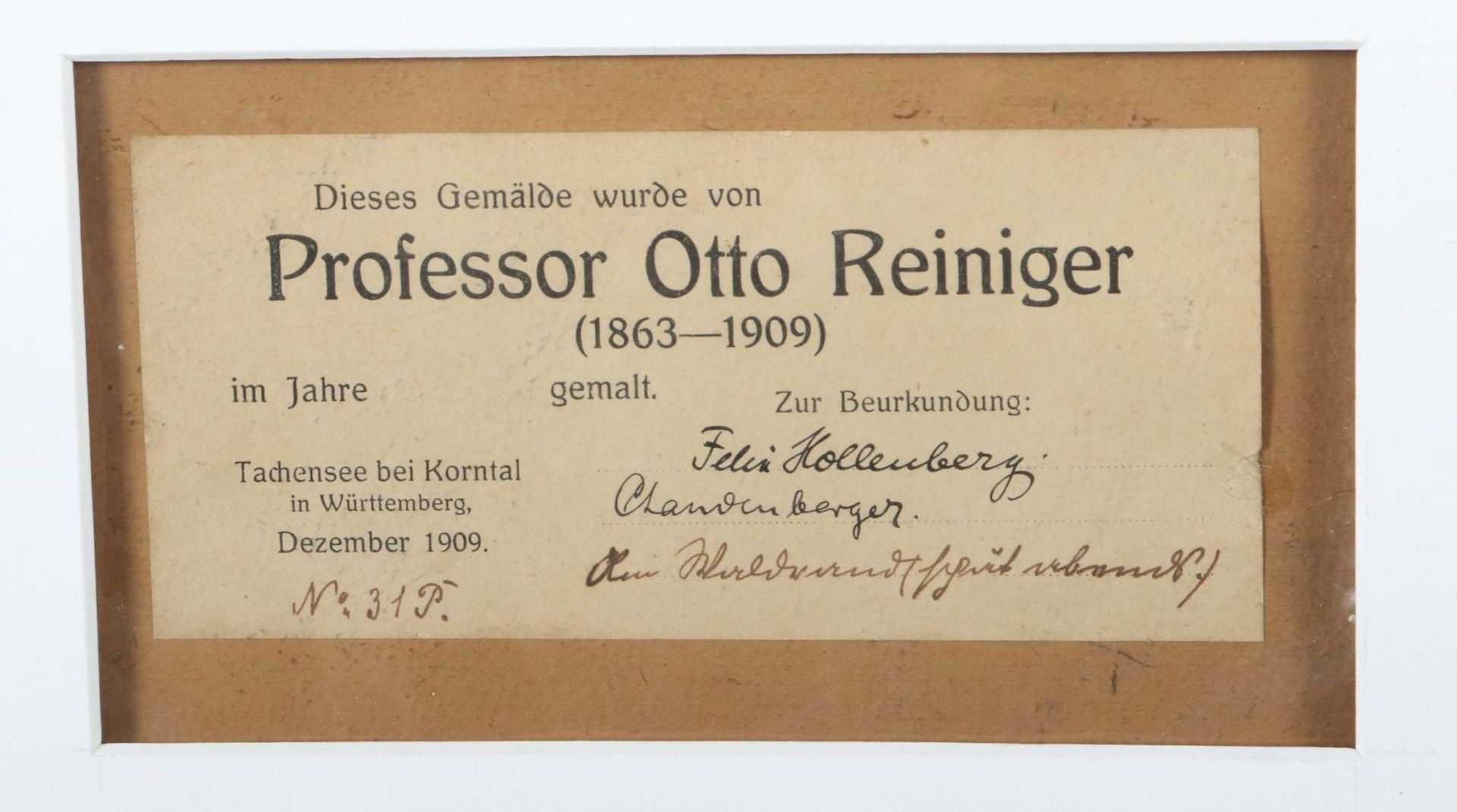 Reiniger, Otto Stuttgart 1863 - 1909 - Bild 3 aus 4