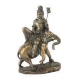 Bronzefigur des Samantabhadra Indien,