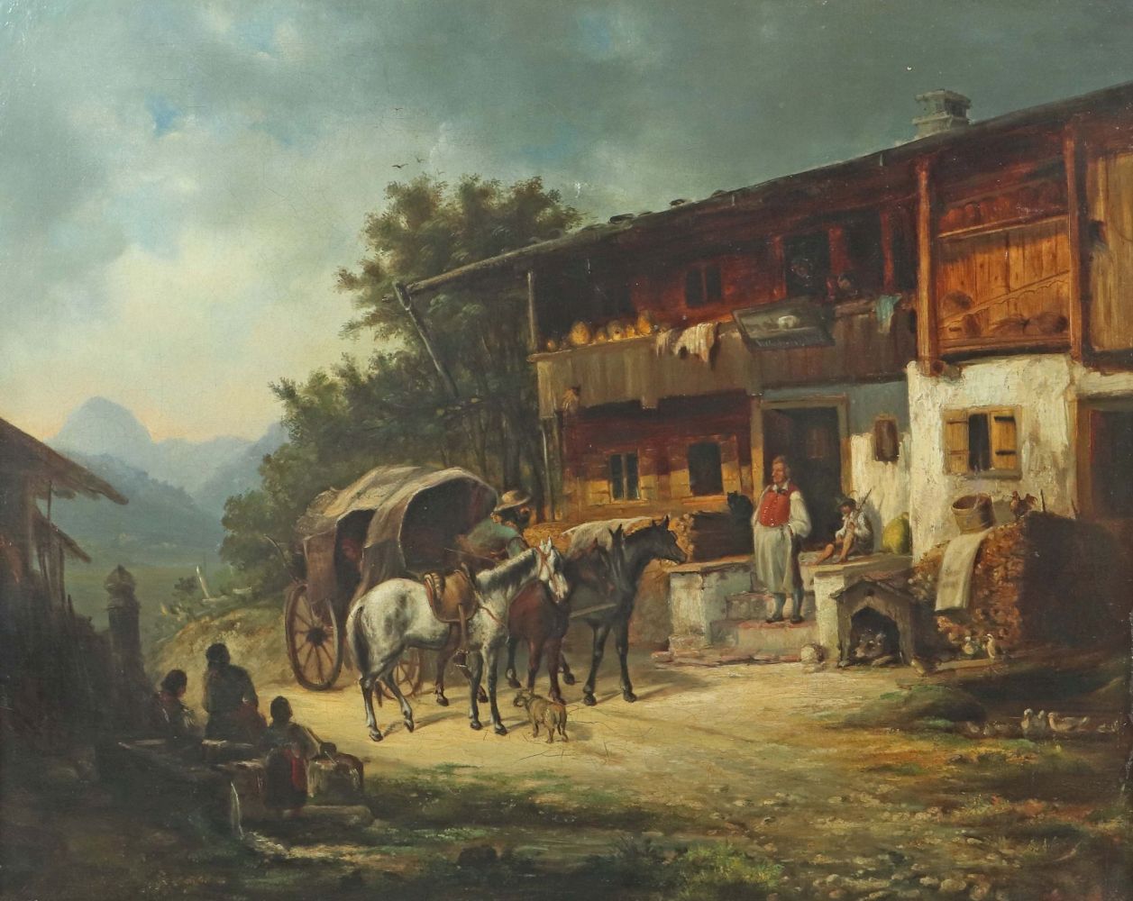 Maler des 19. Jh. "Bauernhaus", vor