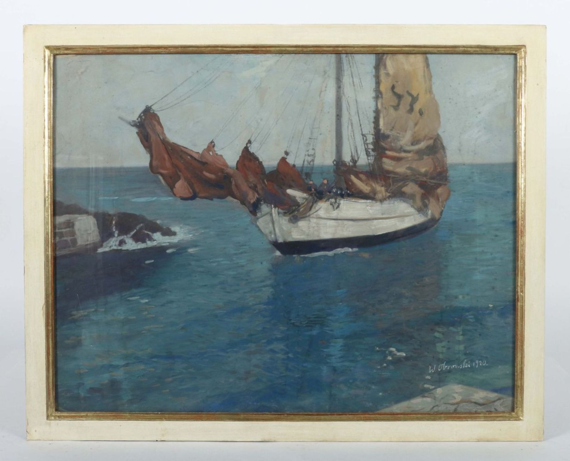 Obronski, Willi 1876 - ?. "Segelschiff - Bild 2 aus 3