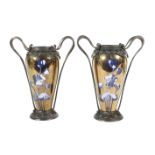 Jugendstil-Vasenpaar um 1900, blaues