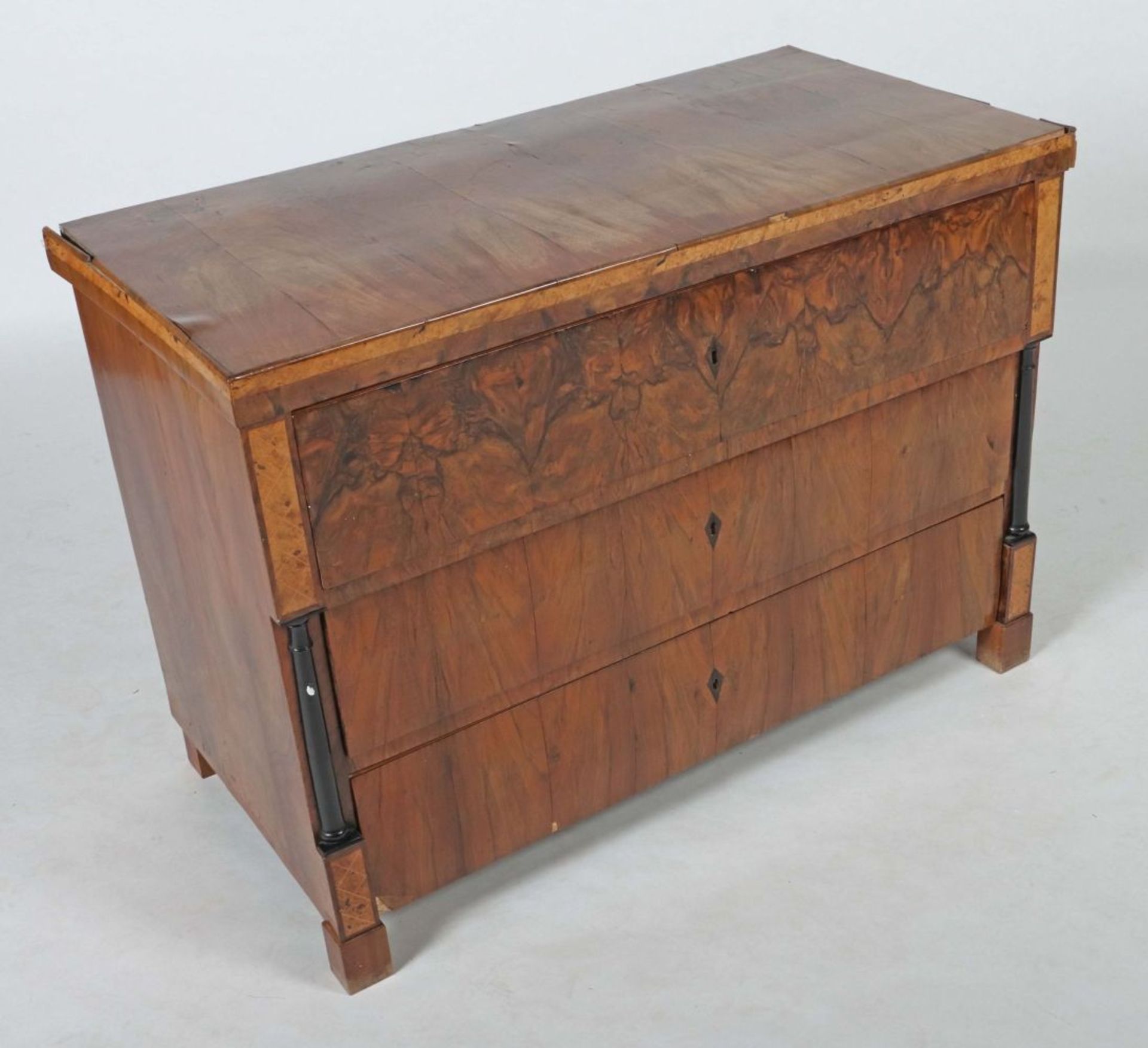 Biedermeier-Kommode mit ebonisierten - Bild 2 aus 2