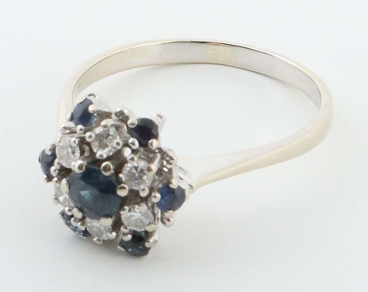 Saphir-Brillant-Ring wohl 1970er, - Image 2 of 2