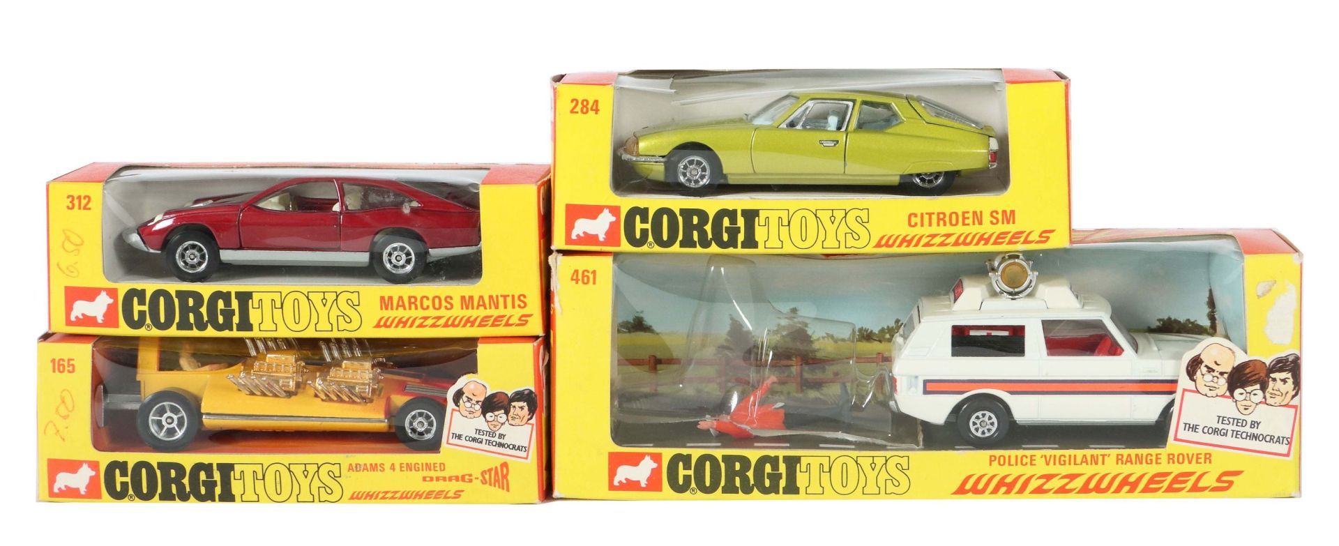 4 Modellautos Corgi Toys, London, vca.