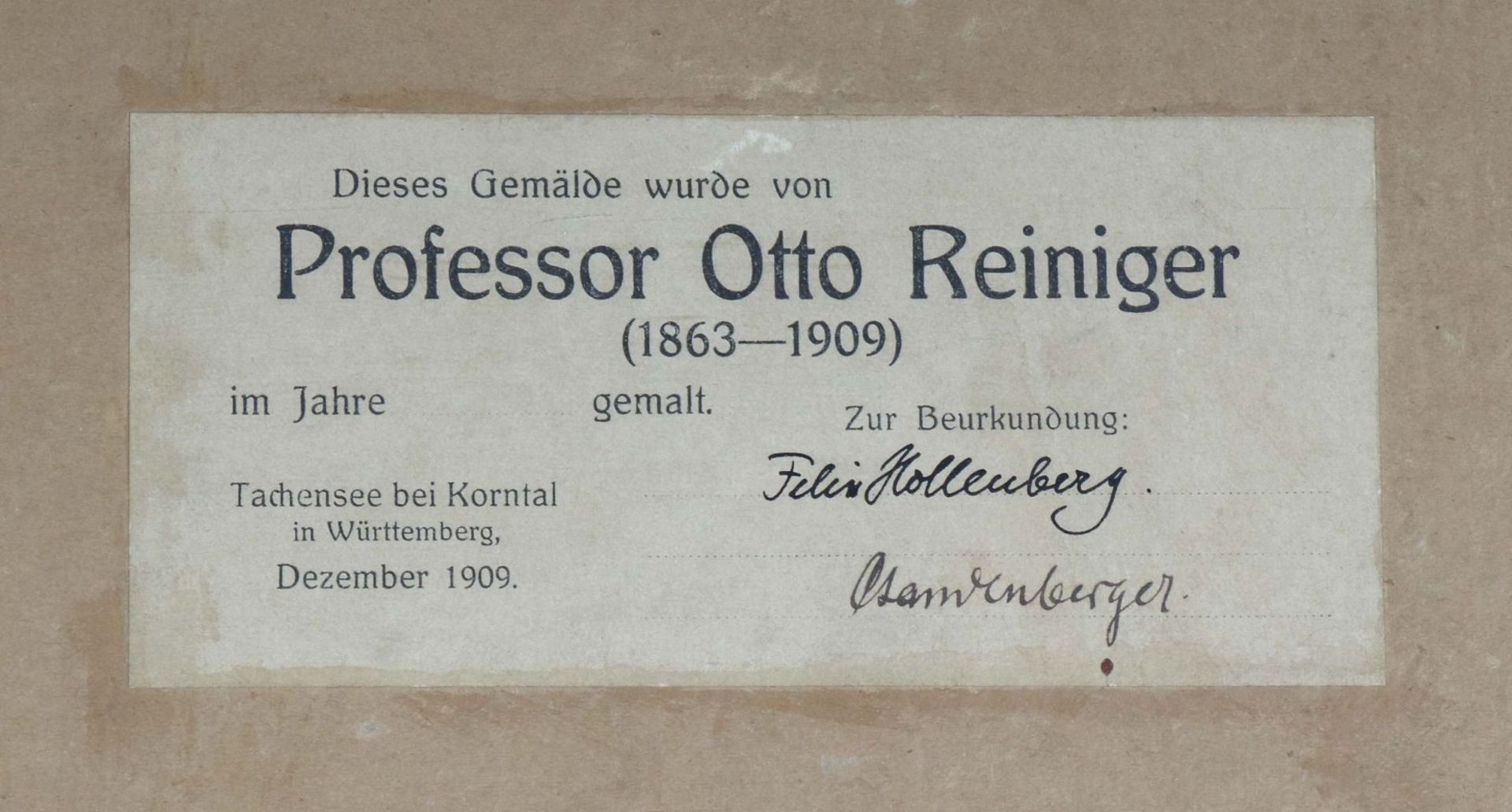 Reiniger, Otto Stuttgart 1863 - 1909 - Bild 4 aus 5