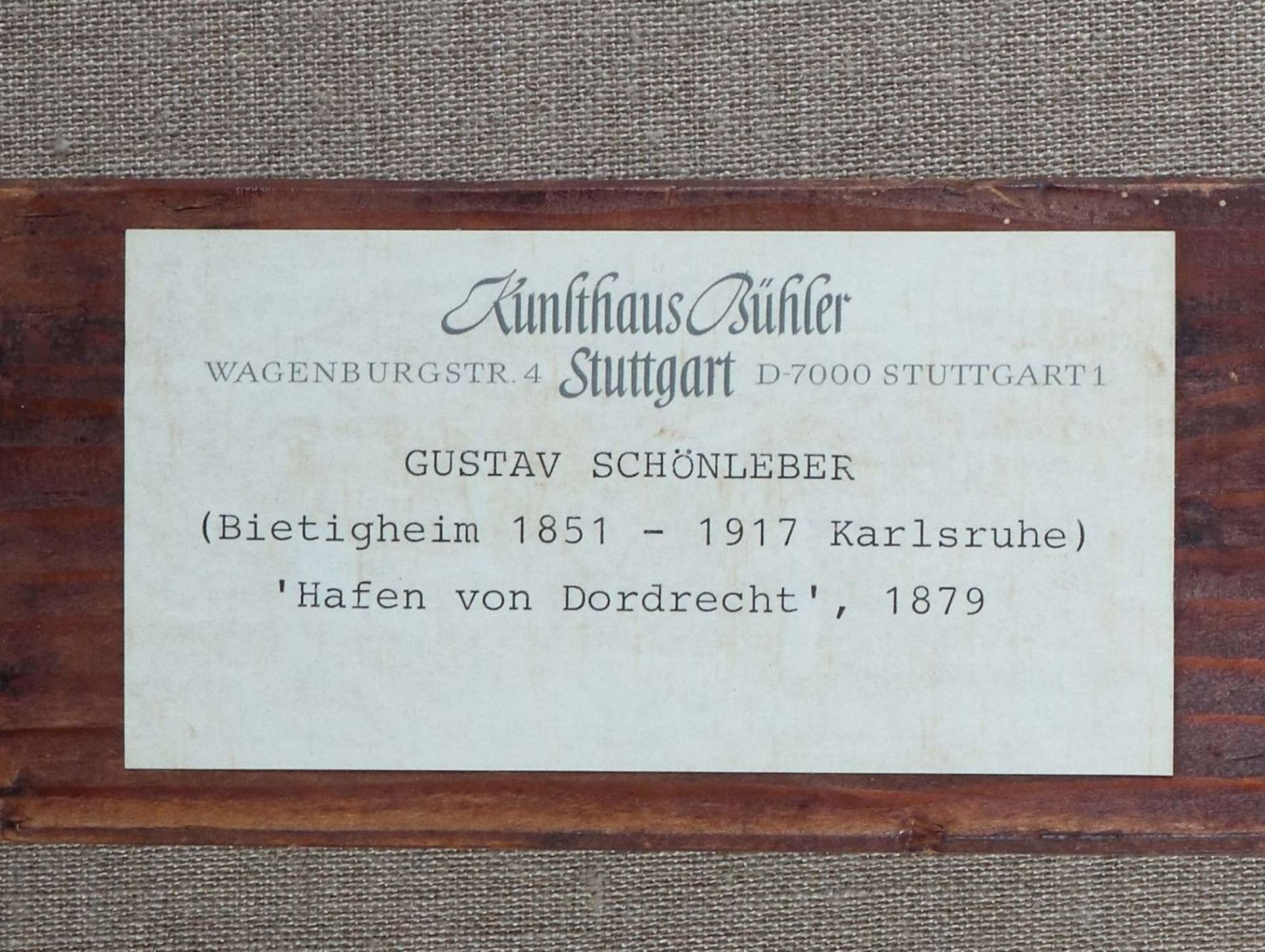 Schönleber, Gustav Bietigheim 1851 - - Bild 8 aus 8