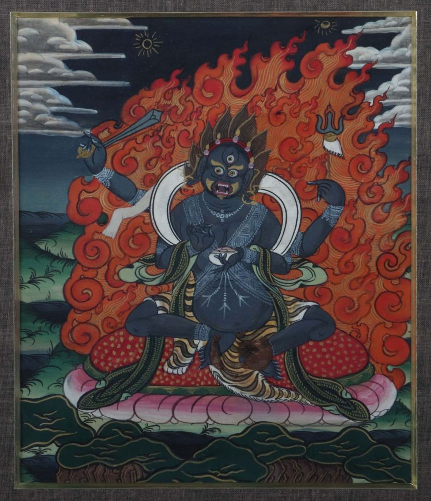 Vier Thangkas Nepal/Tibet, 20. Jh., 1 - Image 4 of 7