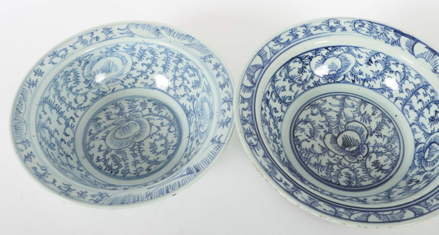 Drei Schalen im Blau-Weiß Dekor China, - Image 3 of 5