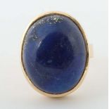 Großer Lapis Lazuli Ring Gelbgold 750,