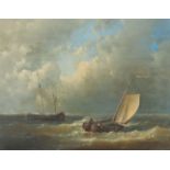 Maler des 19. Jh. "Segelschiffe auf