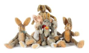 6 Schlenker-Hasen Steiff, 6 x Hase