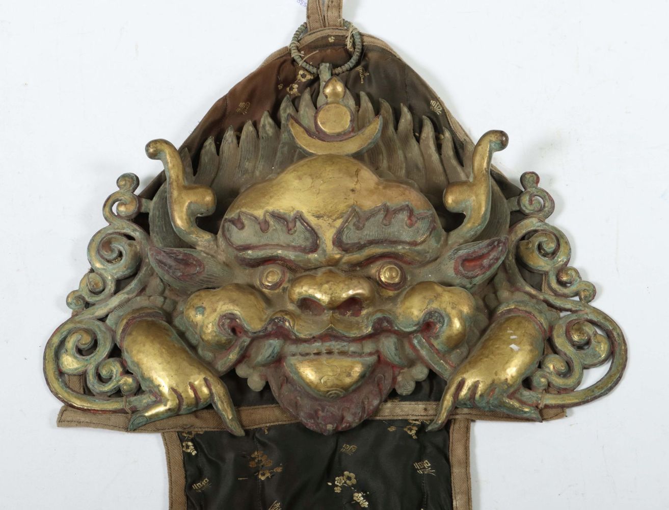 Mahakala-Maske auf Stoff Nepal, 20. - Image 2 of 2