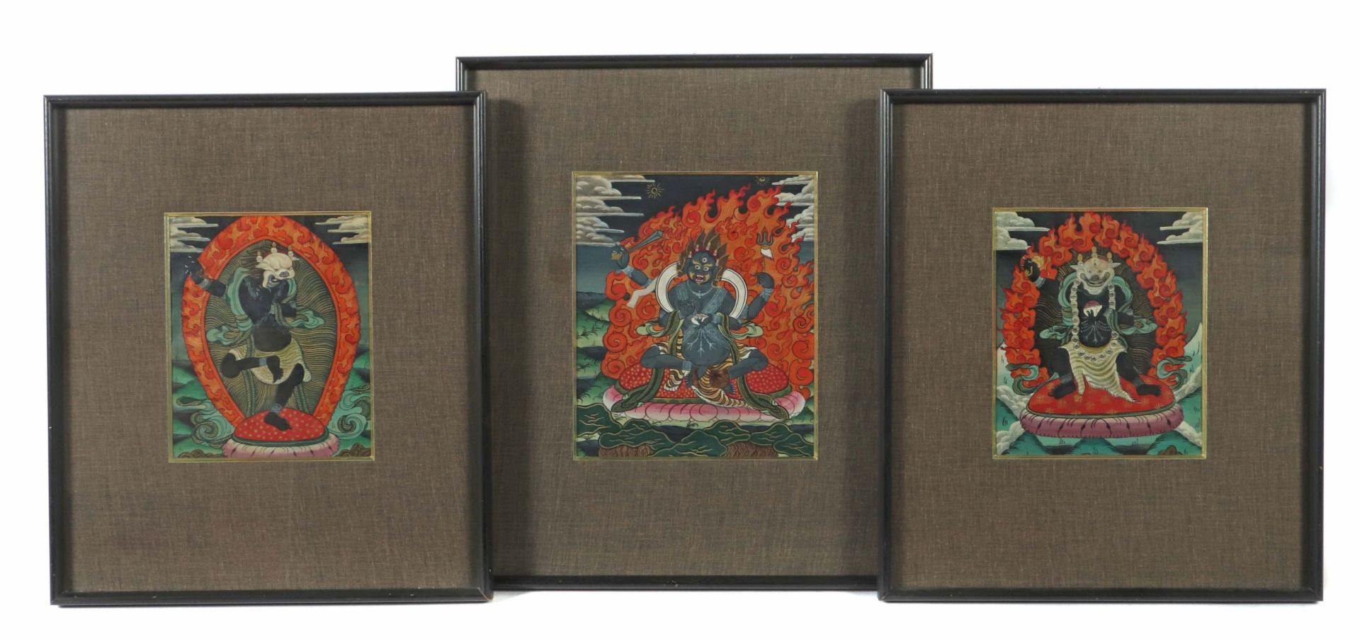 Vier Thangkas Nepal/Tibet, 20. Jh., 1 - Image 2 of 7