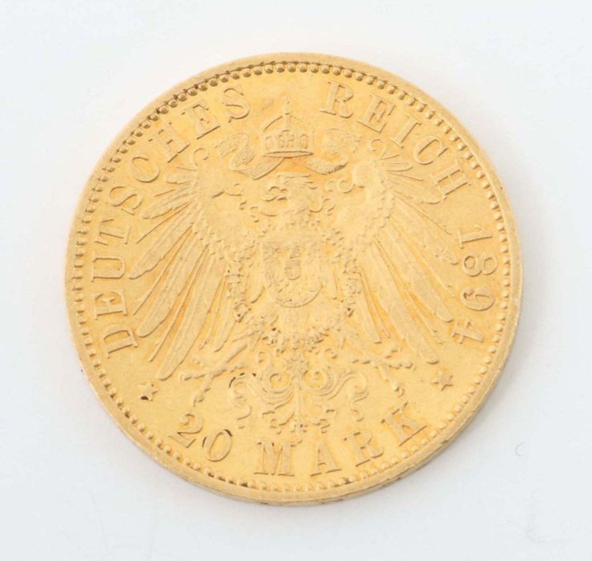 20 Mark-Goldmünze Berlin, 1894, Gold - Bild 2 aus 2